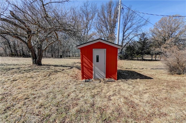 view of shed