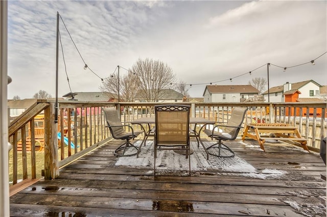 deck featuring outdoor dining space