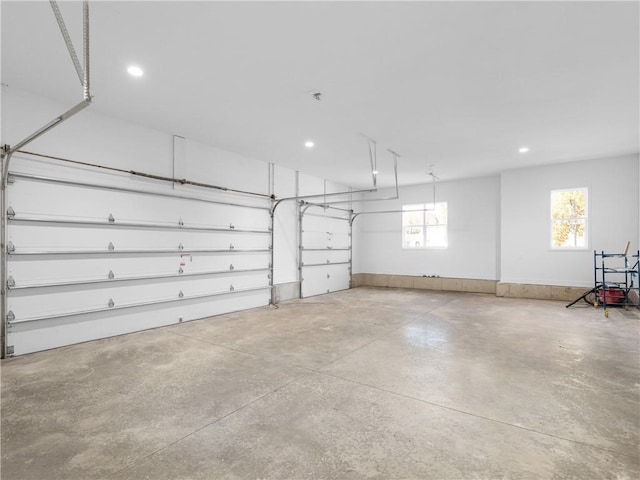 parking deck with recessed lighting