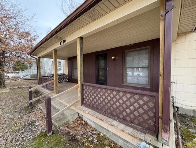 exterior space with covered porch