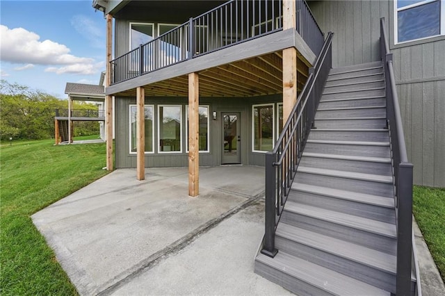 1510 NW 106th Ter, Kansas City, MO 64155 - view of patio / terrace featuring stairs