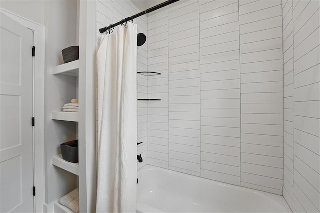 1510 NW 106th Ter, Kansas City, MO 64155 - bathroom featuring shower / bath combination with curtain