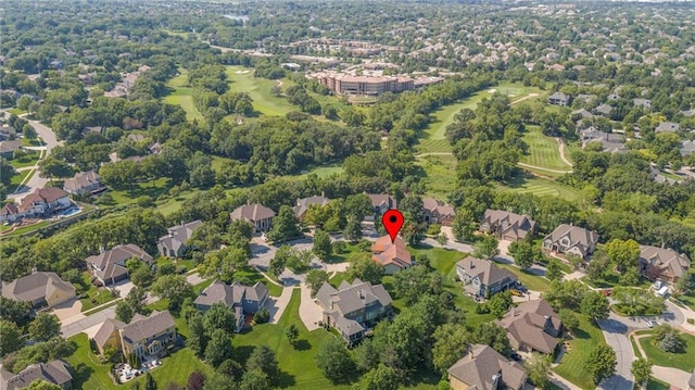 bird's eye view with a residential view