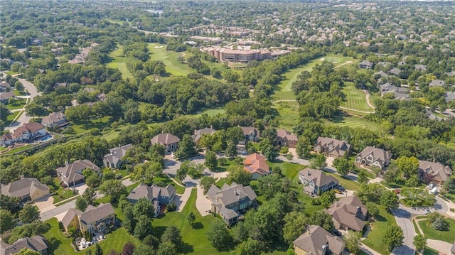 aerial view with a residential view