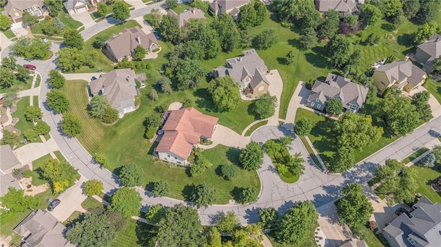 aerial view with a residential view