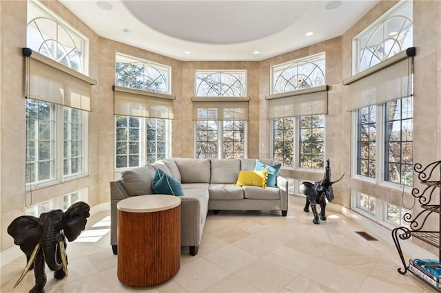 sunroom with visible vents