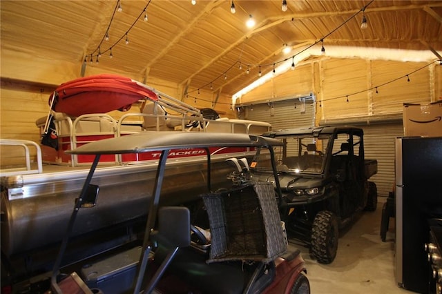 garage featuring freestanding refrigerator