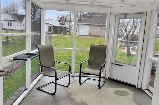 view of sunroom / solarium