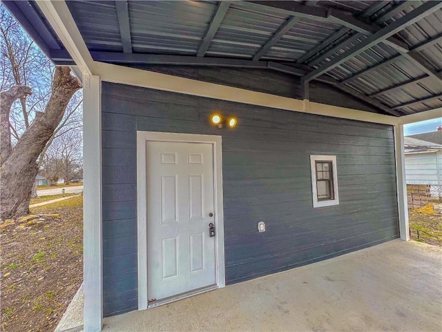 view of doorway to property