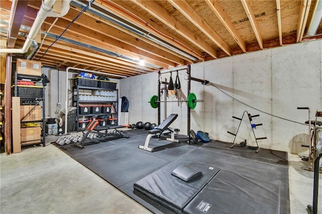 view of workout area