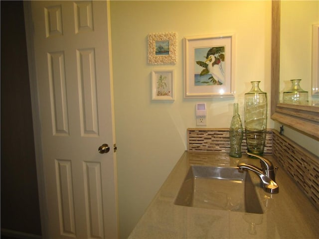 interior space with a sink