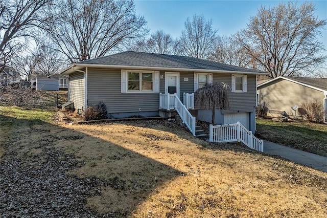 ranch-style home featuring an attached garage