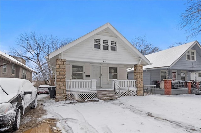 bungalow-style house with a porch