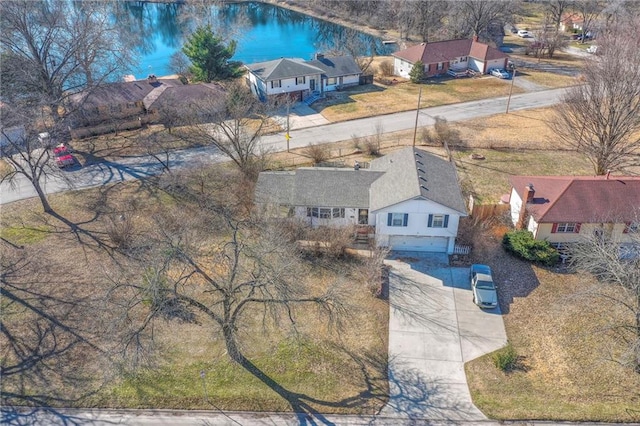 drone / aerial view with a residential view