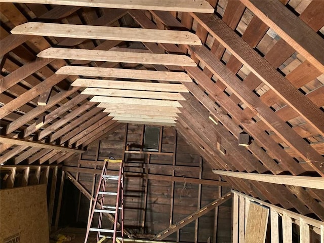 view of attic