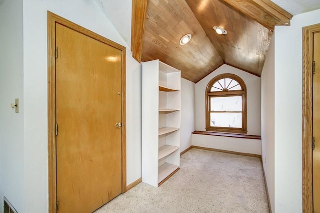 interior space featuring visible vents and lofted ceiling