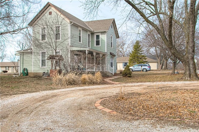 view of front of house featuring covered porch