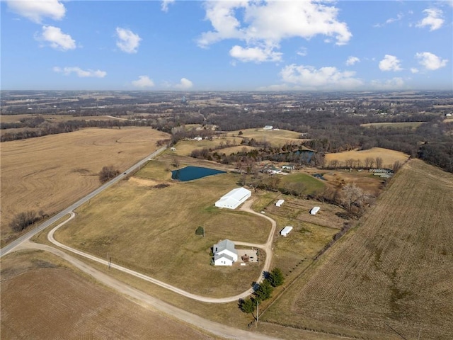 bird's eye view featuring a rural view