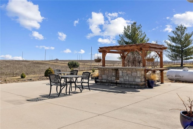 view of patio / terrace with a pergola