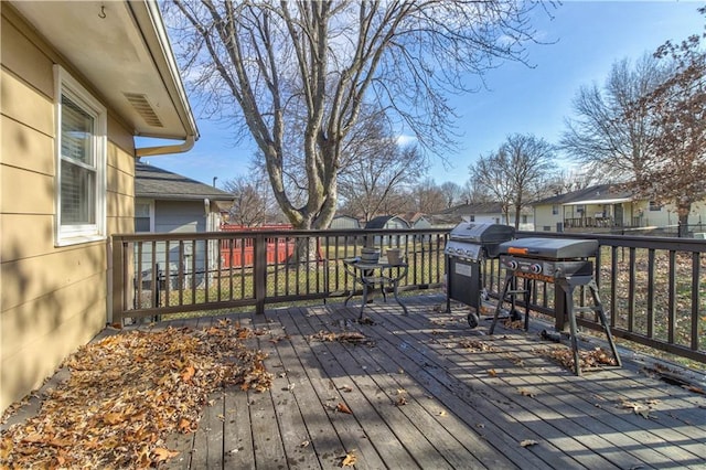 deck featuring a residential view