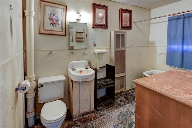 full bath with toilet and vanity