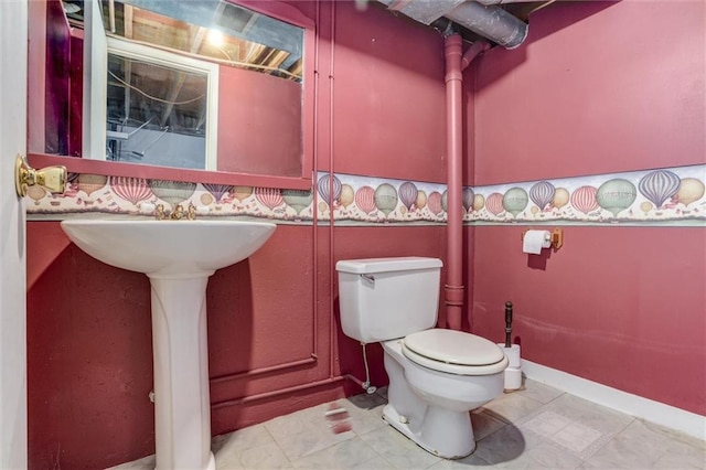 half bathroom with toilet