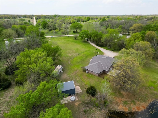 bird's eye view with a rural view