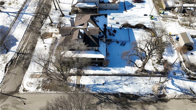 view of snowy aerial view