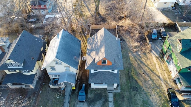 bird's eye view with a residential view