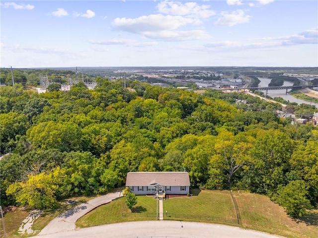 1310 Lawrence Ave, Kansas City, KS 66103 - drone / aerial view featuring a view of trees