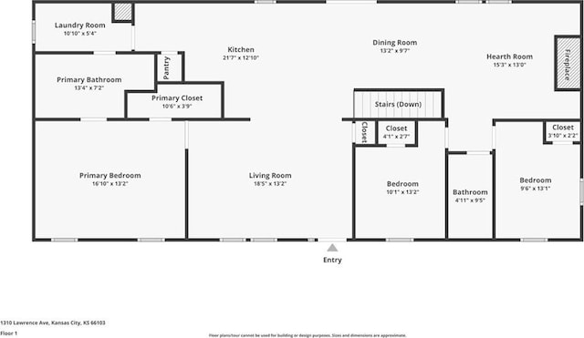 1310 Lawrence Ave, Kansas City, KS 66103 - view of layout