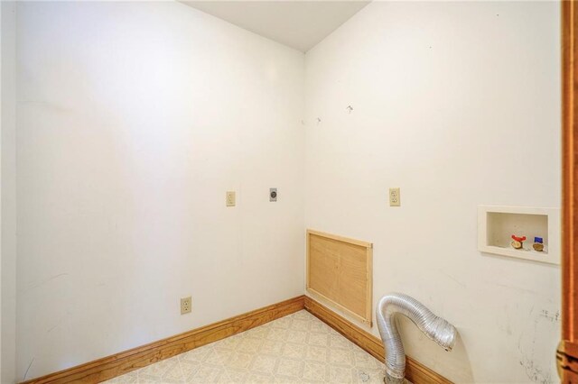 5200 NW Valley View Rd, Blue Springs, MO 64015 - laundry room with electric dryer hookup, washer hookup, and baseboards