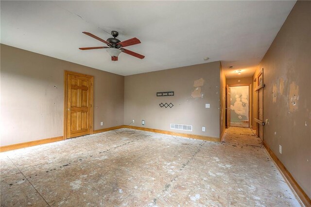5200 NW Valley View Rd, Blue Springs, MO 64015 - spare room with ceiling fan and baseboards