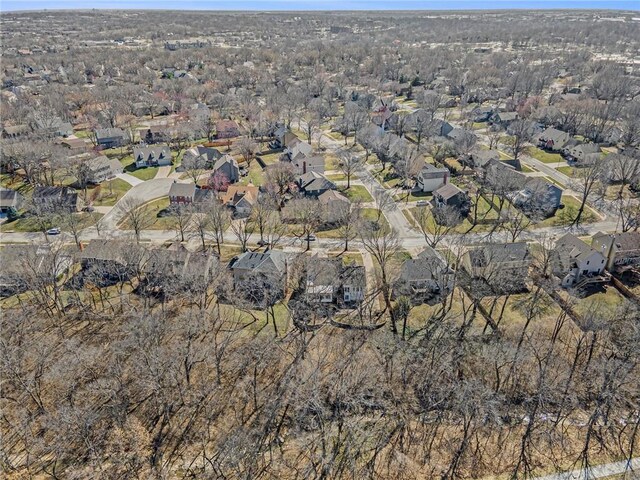 aerial view with a residential view