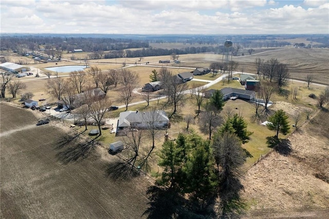 bird's eye view featuring a rural view