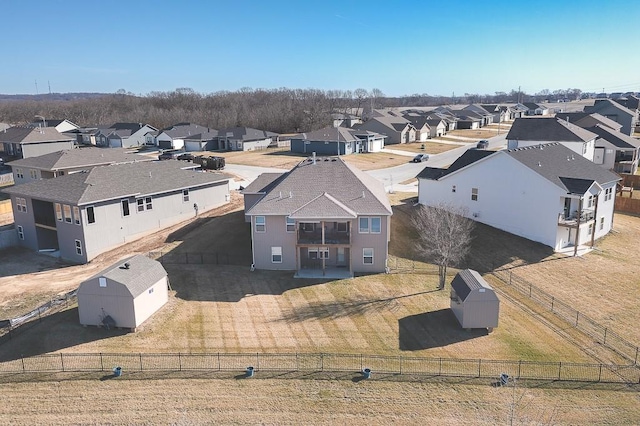 drone / aerial view featuring a residential view