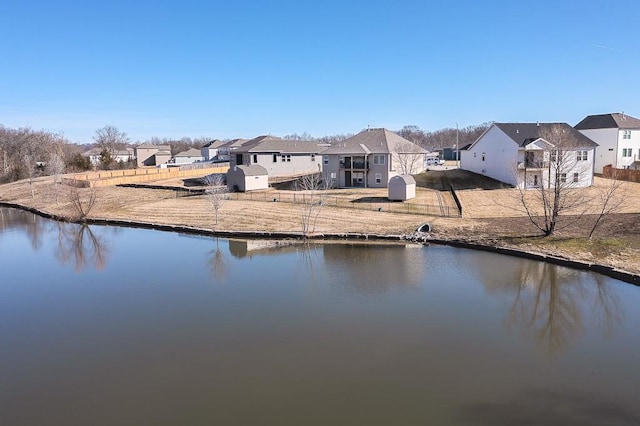 4736 Redwood St, Leavenworth, KS 66048 - view of water feature with fence and a residential view