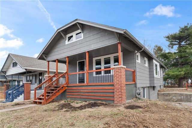 bungalow-style house with covered porch