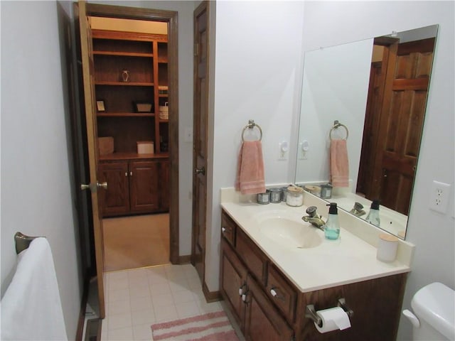 half bath with toilet and vanity