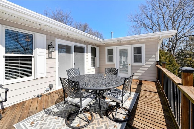 106 Timber Valley Dr, Linn Valley, KS 66040 - wooden deck with outdoor dining area