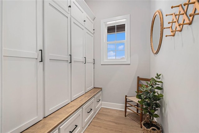 21143 W 189th Ct, Spring Hill, KS 66083 - mudroom featuring baseboards and light wood-type flooring