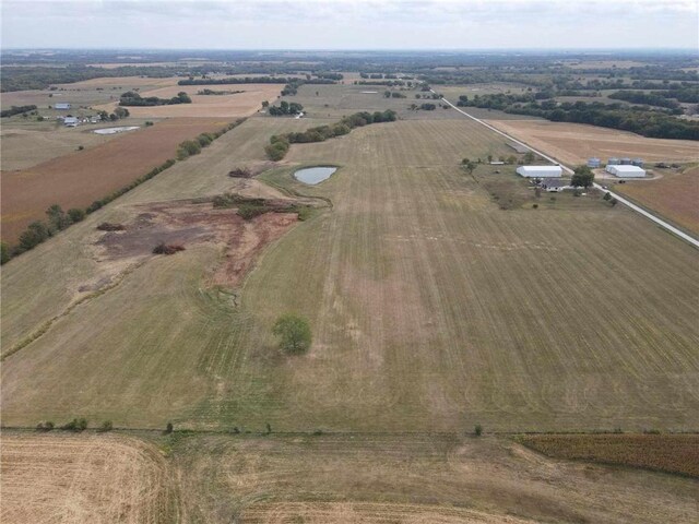 bird's eye view featuring a rural view