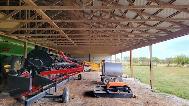 interior space featuring a carport