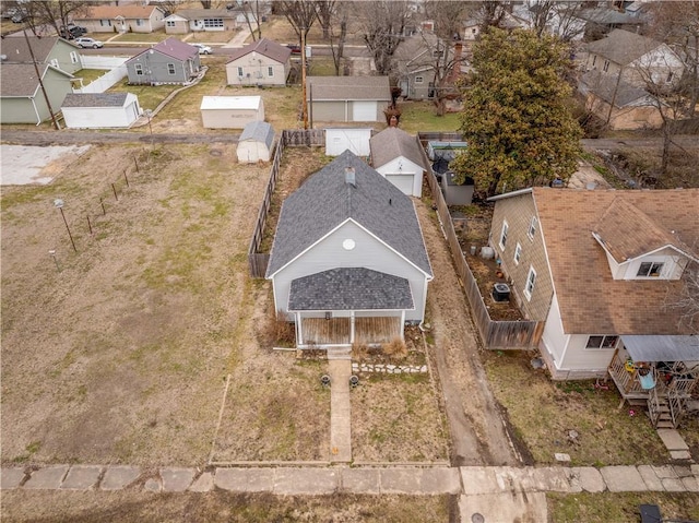 bird's eye view with a residential view