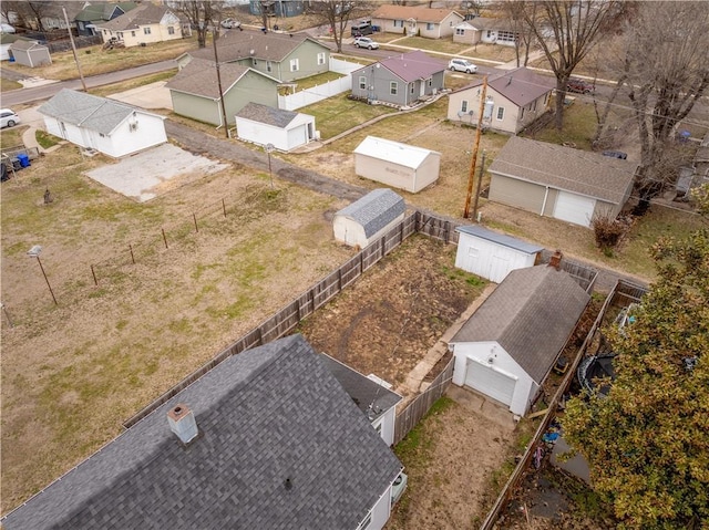 drone / aerial view with a residential view