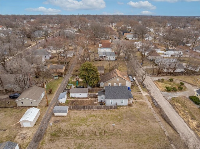 bird's eye view featuring a residential view