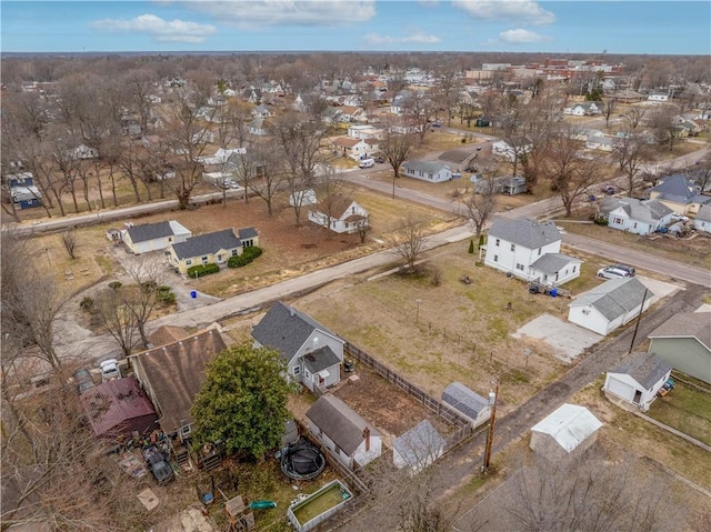 aerial view with a residential view