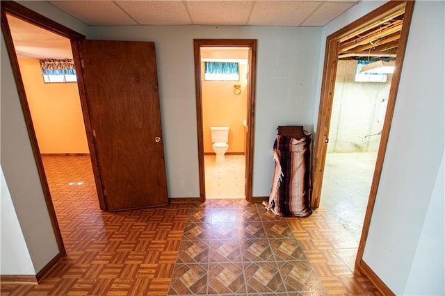 22513 E 33rd St S, Blue Springs, MO 64015 - corridor featuring a paneled ceiling and baseboards