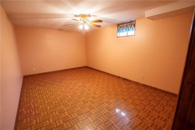 22513 E 33rd St S, Blue Springs, MO 64015 - empty room with baseboards, a textured ceiling, and ceiling fan