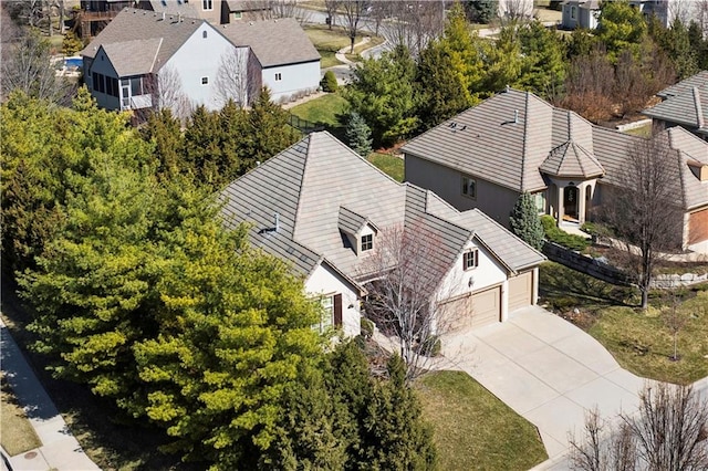 birds eye view of property featuring a residential view